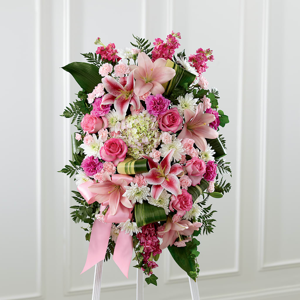 Comforting Standing Spray – TED & DEBBIE'S FLOWER & GARDEN CENTER, Tulsa OK