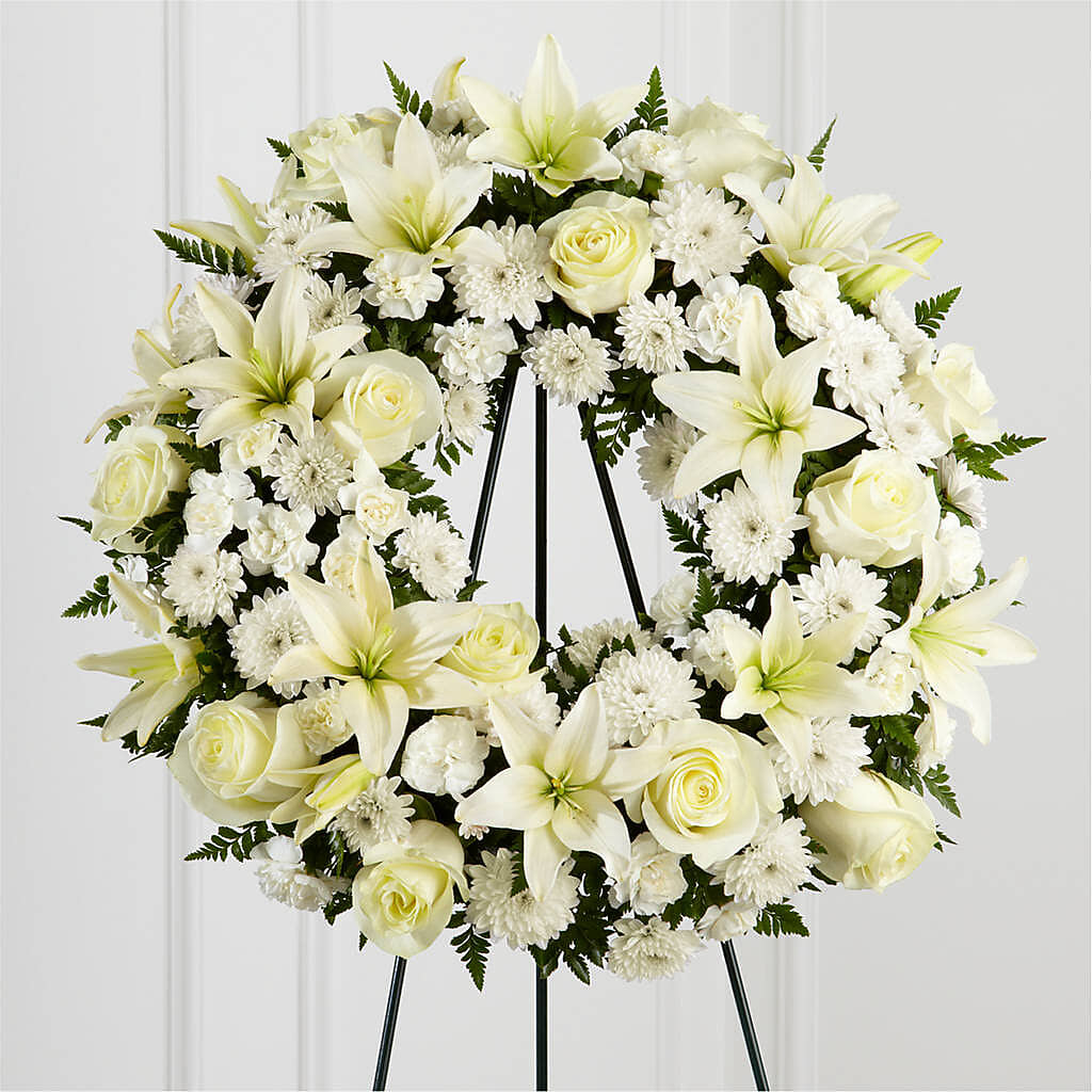 Treasured Tribute Wreath – TED & DEBBIE'S FLOWER & GARDEN CENTER, Tulsa OK