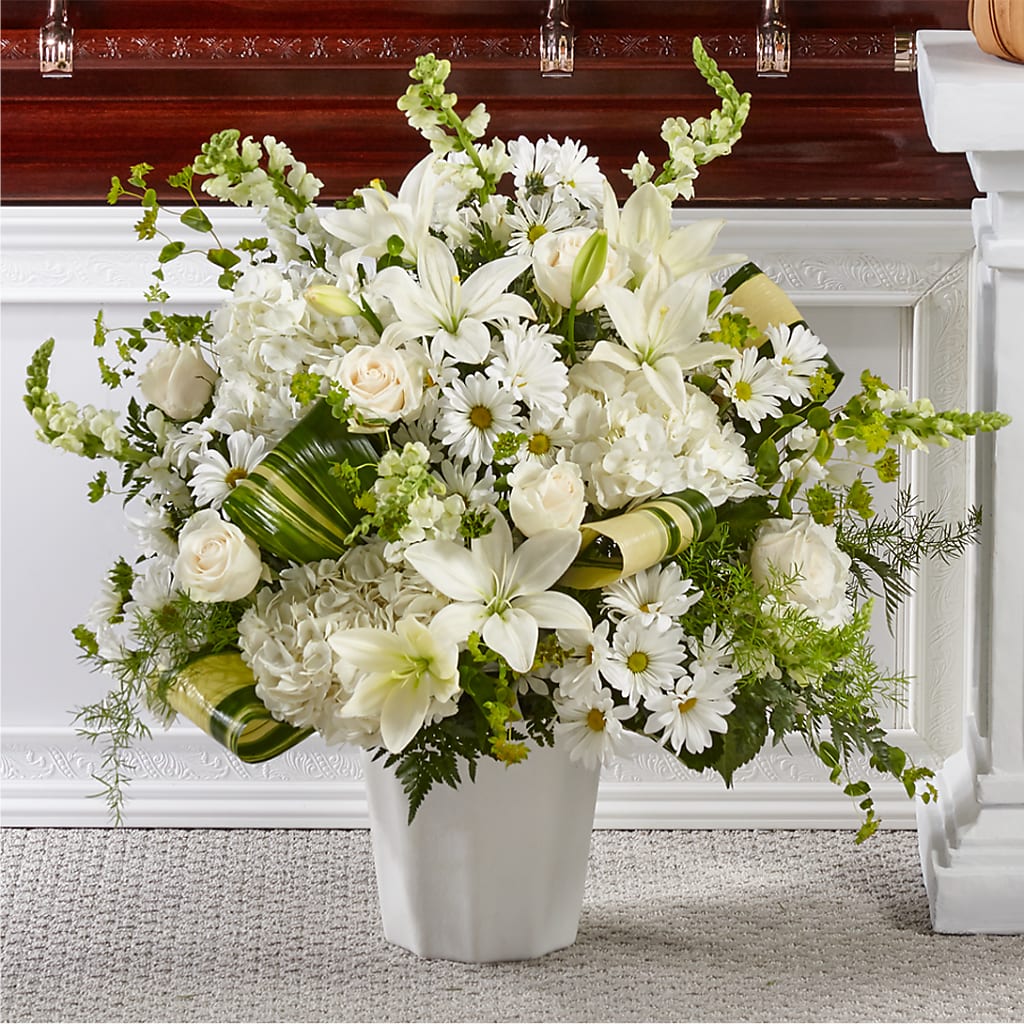Thoughts of Tranquility Floor Basket – TED & DEBBIE'S FLOWER & GARDEN CENTER, Tulsa OK