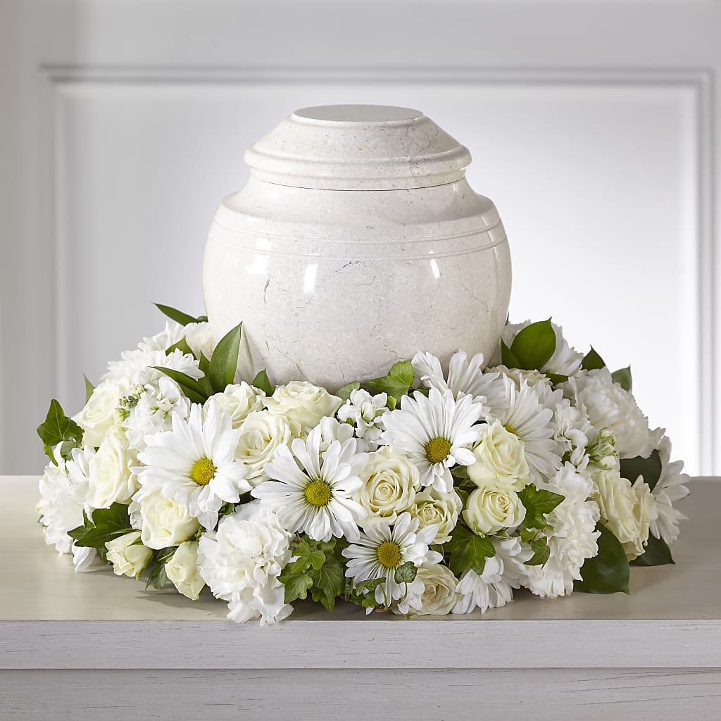Ivory Gardens Cremation Adornment – TED & DEBBIE'S FLOWER & GARDEN CENTER, Tulsa OK