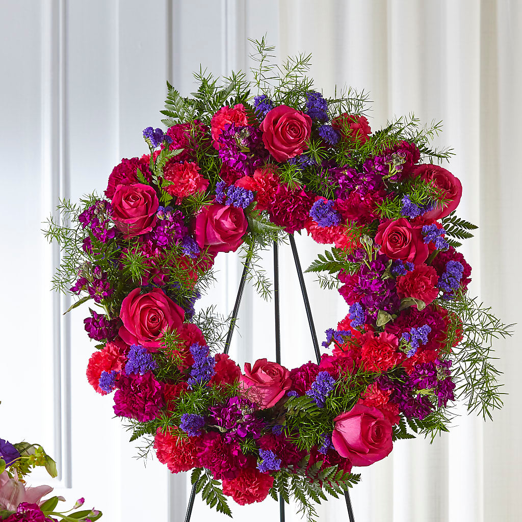 Calming Colors Wreath – TED & DEBBIE'S FLOWER & GARDEN CENTER, Tulsa OK