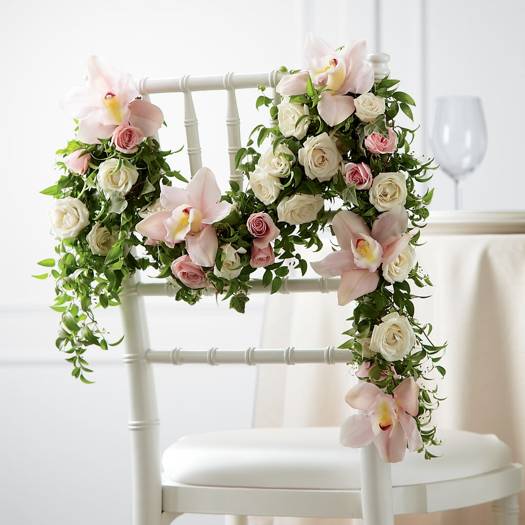 Orchid Rose Chair Décor – TED & DEBBIE'S FLOWER & GARDEN CENTER, Tulsa OK