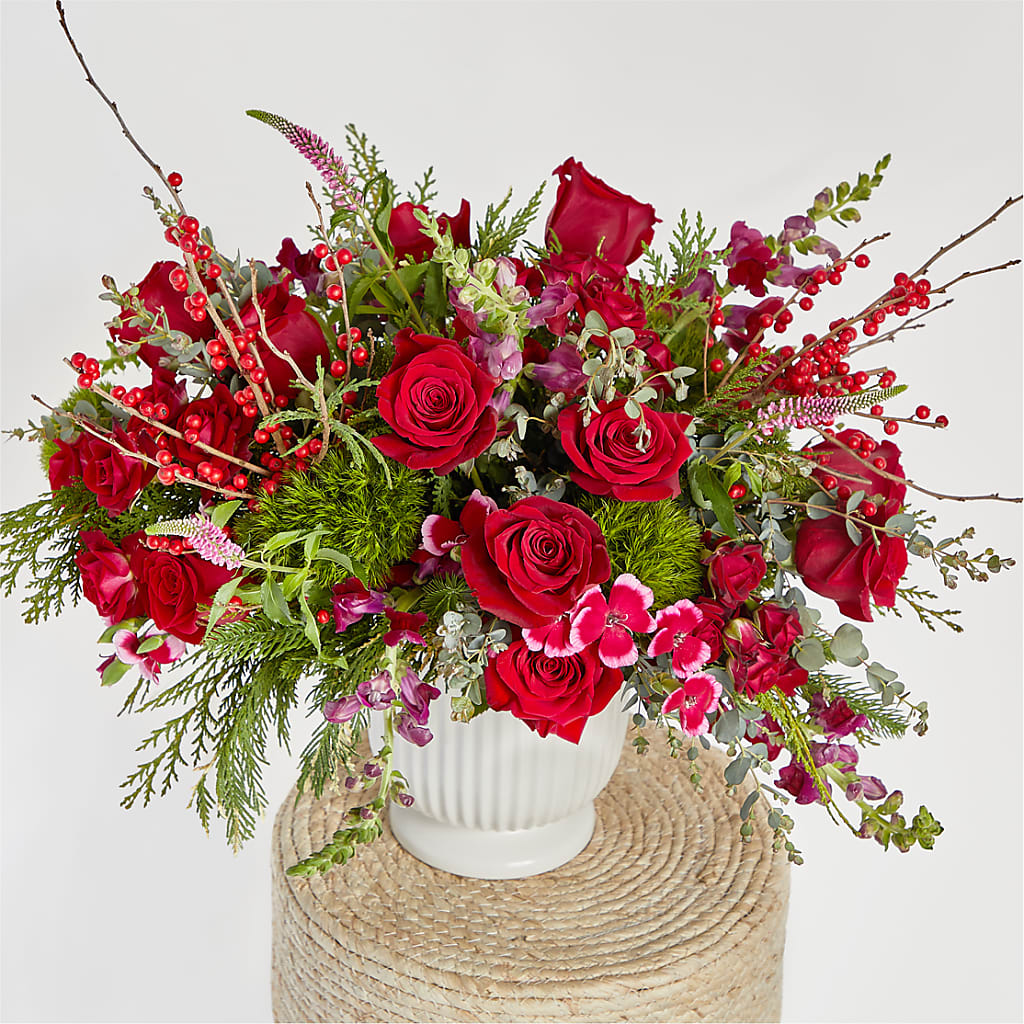 Big Red Bow Bouquet – TED & DEBBIE'S FLOWER & GARDEN CENTER, Tulsa OK
