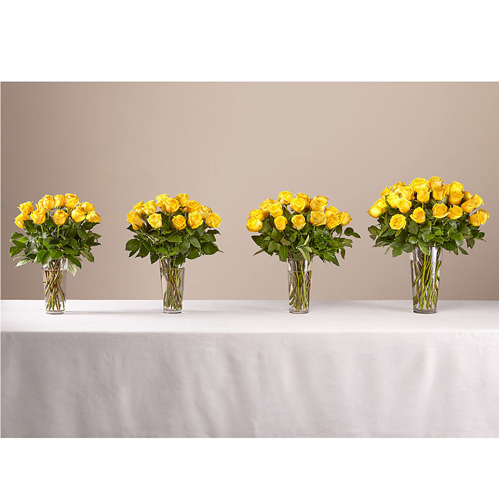 Long Stem Yellow Rose Bouquet – TED & DEBBIE'S FLOWER & GARDEN CENTER, Tulsa OK