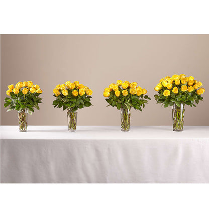 Long Stem Yellow Rose Bouquet – TED & DEBBIE'S FLOWER & GARDEN CENTER, Tulsa OK