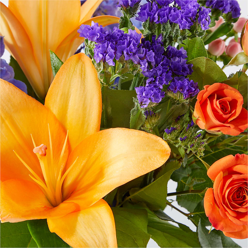 Radiant Citrus Bouquet – TED & DEBBIE'S FLOWER & GARDEN CENTER, Tulsa OK