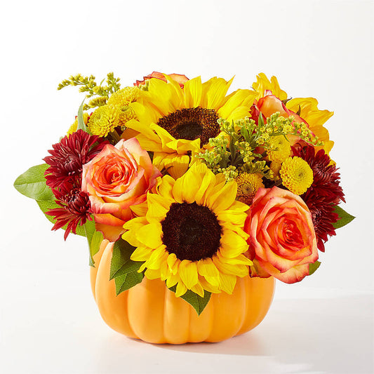 Golden Gourd Pumpkin Bouquet – TED & DEBBIE'S FLOWER & GARDEN CENTER, Tulsa OK