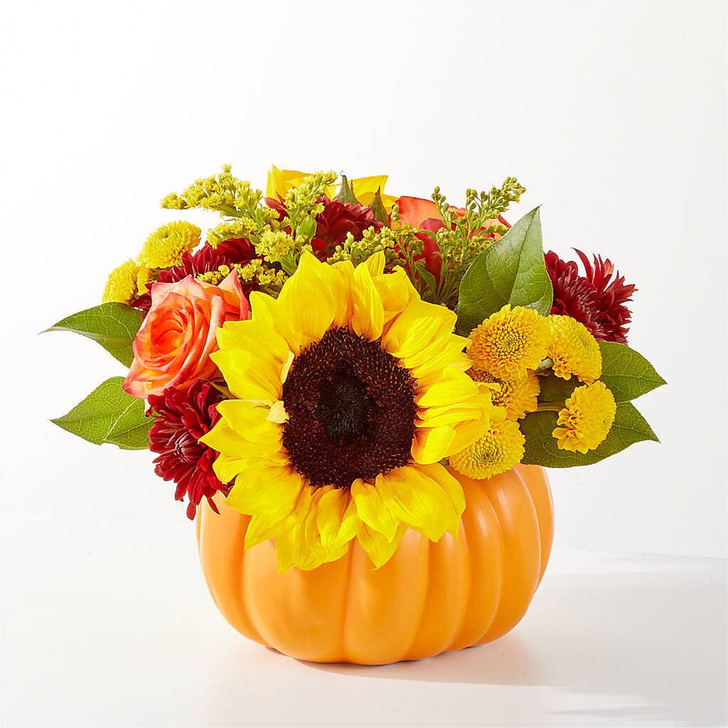 Golden Gourd Pumpkin Bouquet – TED & DEBBIE'S FLOWER & GARDEN CENTER, Tulsa OK