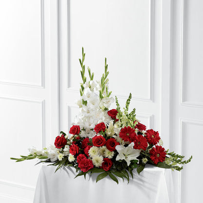 Crimson & White Arrangement – TED & DEBBIE'S FLOWER & GARDEN CENTER, Tulsa OK
