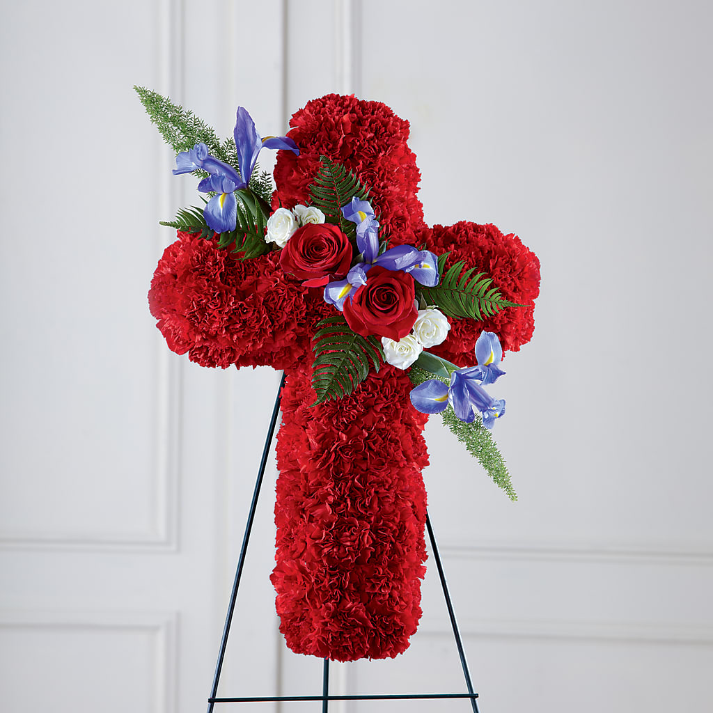 Faithful Hero Floral Cross – TED & DEBBIE'S FLOWER & GARDEN CENTER, Tulsa OK