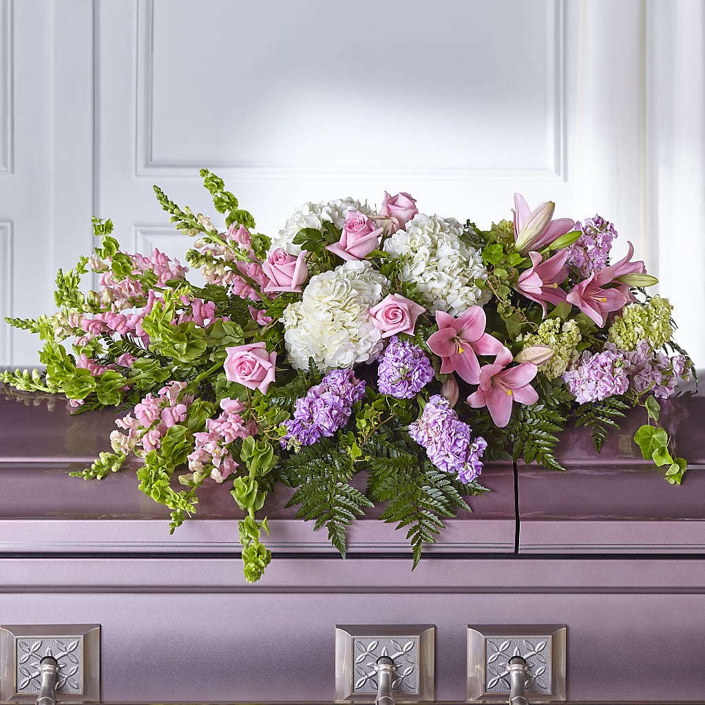 Life's Gratitude Casket Spray – TED & DEBBIE'S FLOWER & GARDEN CENTER, Tulsa OK