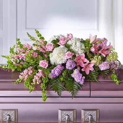 Life's Gratitude Casket Spray – TED & DEBBIE'S FLOWER & GARDEN CENTER, Tulsa OK