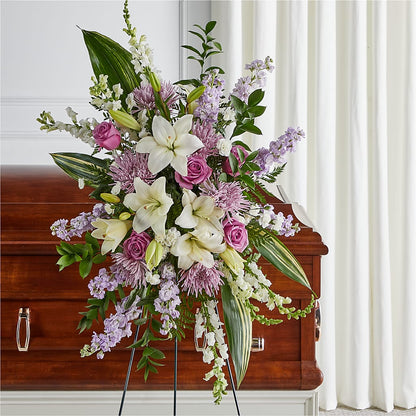 Grateful Hearts Standing Spray – TED & DEBBIE'S FLOWER & GARDEN CENTER, Tulsa OK