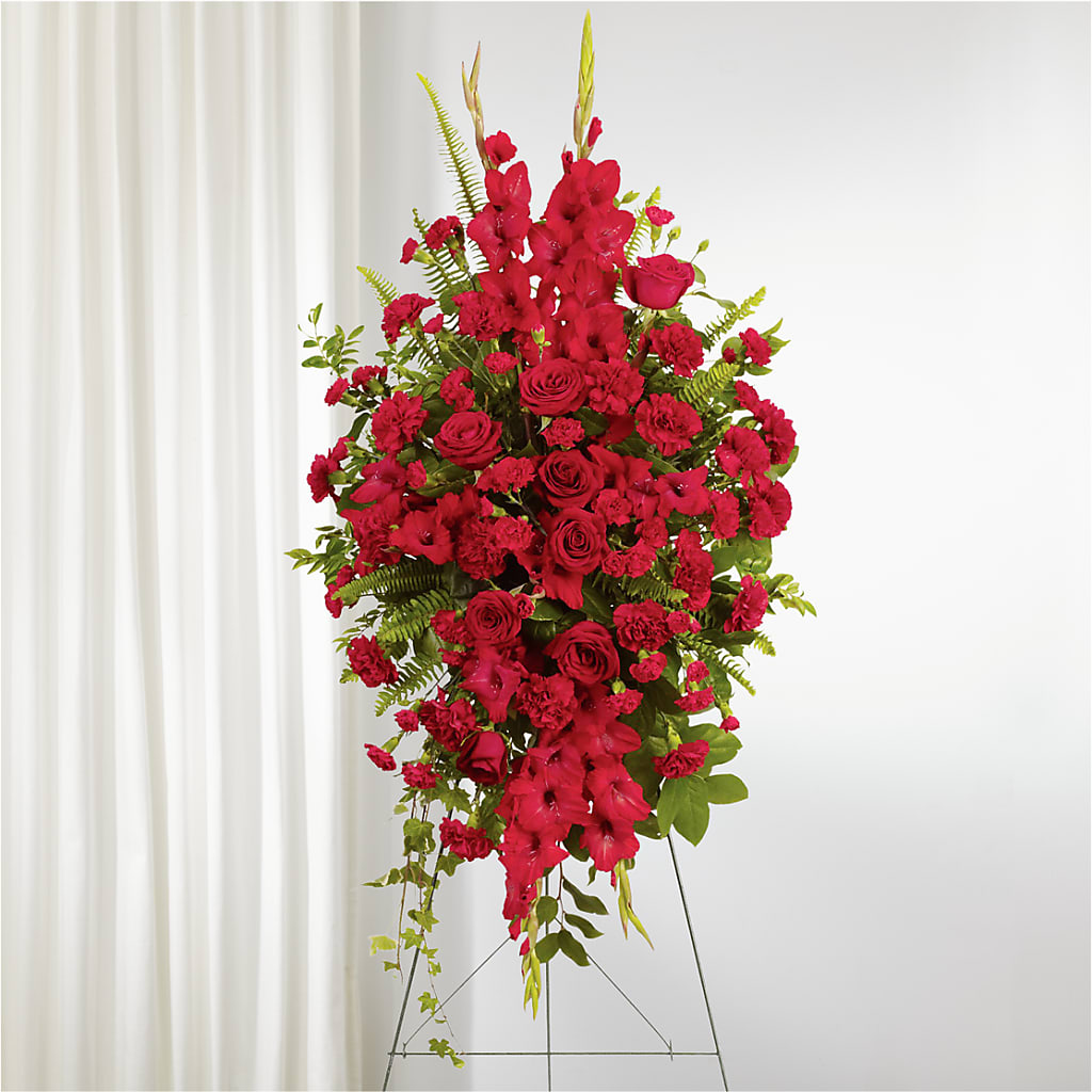 From the Heart Standing Spray – TED & DEBBIE'S FLOWER & GARDEN CENTER, Tulsa OK
