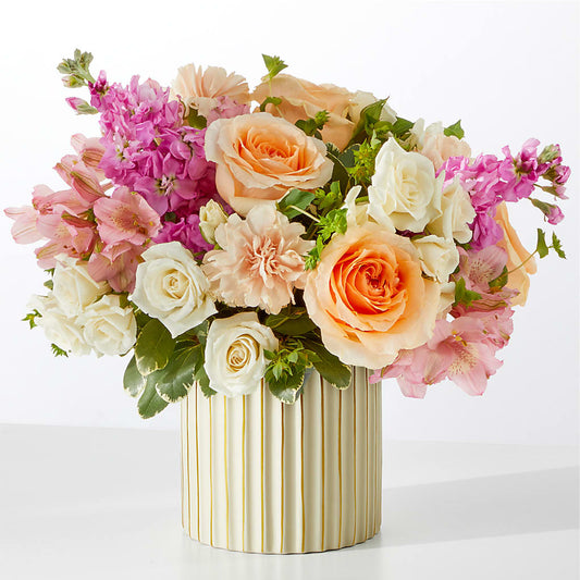 Paradise Bouquet with Ivory Vase – TED & DEBBIE'S FLOWER & GARDEN CENTER, Tulsa OK